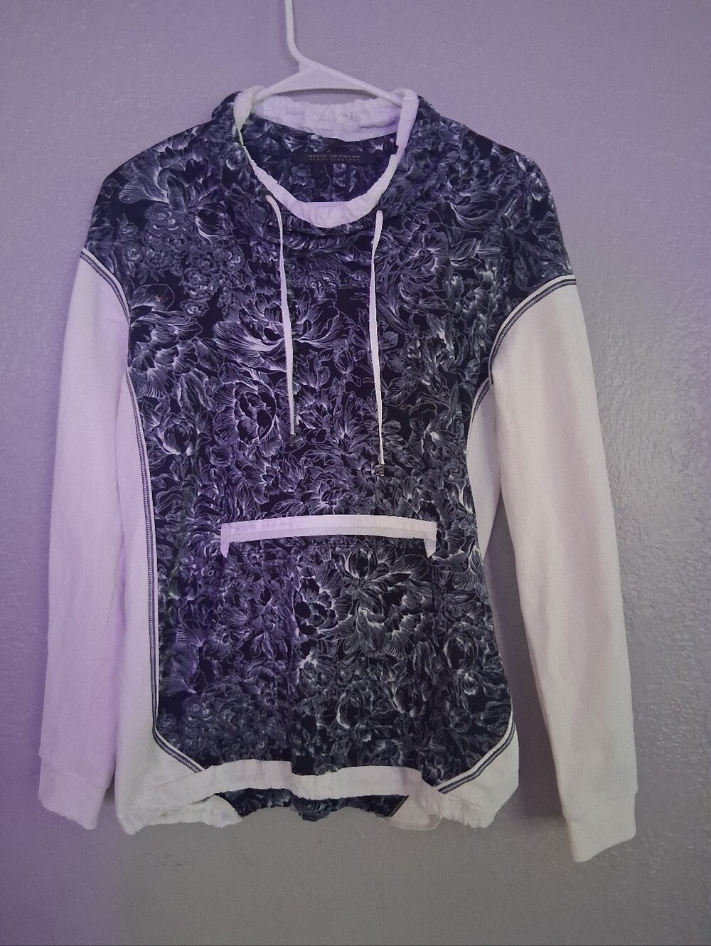 Beate Heymann Street Collection Popover Windbreaker Floral Kangaroo Pocket 4